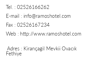 Ramos Hotel iletiim bilgileri
